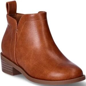 LITTLE GIRLS BROWN ANKLE BOOTS